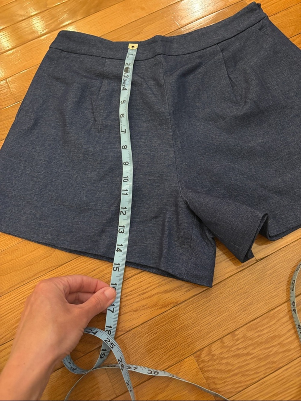 Commense Women's High-Waist slate blue Tailored Shorts - Picture 10 of 11